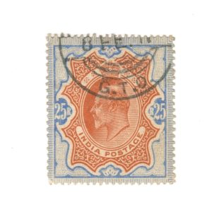 British India KEVII 25 Rupees Used High Value Stamp